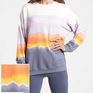 Athleta Balance Printed Sunshine Sunset Pullover Crew Neck
Sweatshirt M